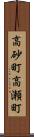 高砂町高瀬町 Scroll