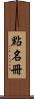 點名冊 Scroll