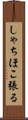 しゃちほこ張る Scroll