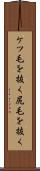 ケツ毛を抜く Scroll
