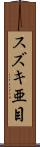 スズキ亜目 Scroll