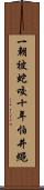 一朝被蛇咬，十年怕井繩 Scroll