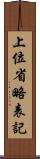 上位省略表記 Scroll