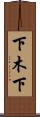 下木下 Scroll