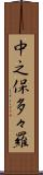 中之保多々羅 Scroll