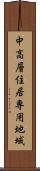 中高層住居専用地域 Scroll