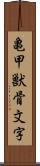 亀甲獣骨文字 Scroll