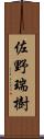 佐野瑞樹 Scroll