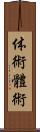 体術;體術 Scroll