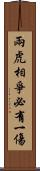 兩虎相爭，必有一傷 Scroll