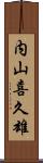 内山喜久雄 Scroll