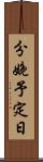 分娩予定日 Scroll