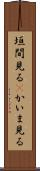 垣間見る(P) Scroll