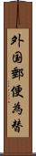 外国郵便為替 Scroll