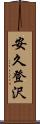 安久登沢 Scroll
