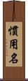慣用名 Scroll