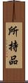 所持品 Scroll