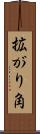 拡がり角 Scroll