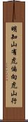 明知山有虎，偏向虎山行 Scroll