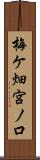 梅ケ畑宮ノ口 Scroll
