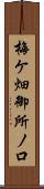 梅ケ畑御所ノ口 Scroll