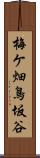 梅ケ畑鳥坂谷 Scroll