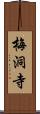 梅洞寺 Scroll