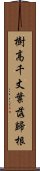 樹高千丈，葉落歸根 Scroll