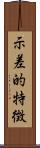 示差的特徴 Scroll