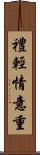 禮輕情意重 Scroll