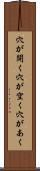 穴が開く Scroll