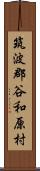 筑波郡谷和原村 Scroll