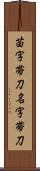 苗字帯刀 Scroll