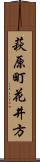 萩原町花井方 Scroll