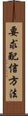 要求配信方法 Scroll