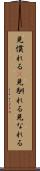 見慣れる(P) Scroll