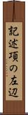 記述項の左辺 Scroll