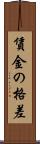 賃金の格差 Scroll