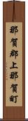 那賀郡上那賀町 Scroll