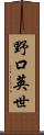 野口英世 Scroll