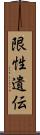 限性遺伝 Scroll