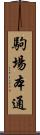 駒場本通 Scroll
