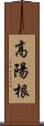 高陽根 Scroll