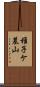 稚子ケ墓山 Scroll