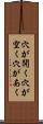 穴が開く Scroll