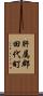 肝属郡田代町 Scroll