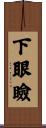下眼瞼 Scroll