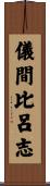 儀間比呂志 Scroll