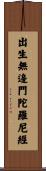 出生無邊門陀羅尼經 Scroll