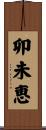 卯未恵 Scroll
